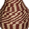 Vaas rood / beige D 26 H 41 cm