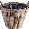 Van der Leeden aardappelmand rotan D 25 x H 19 cm grijs
