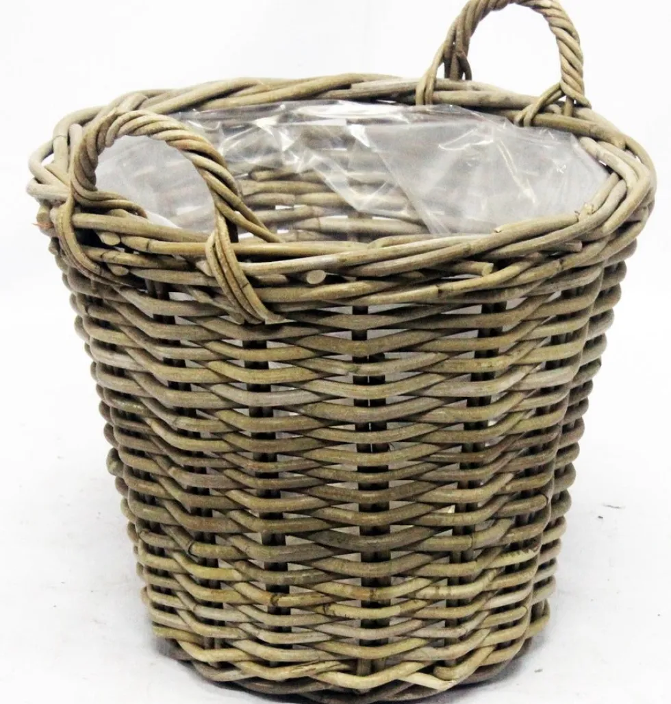 Van der Leeden aardappelmand grijs D 42 H 32 cm