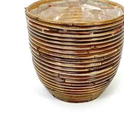 Van der Leeden bloempot brons D 15 H 14 cm