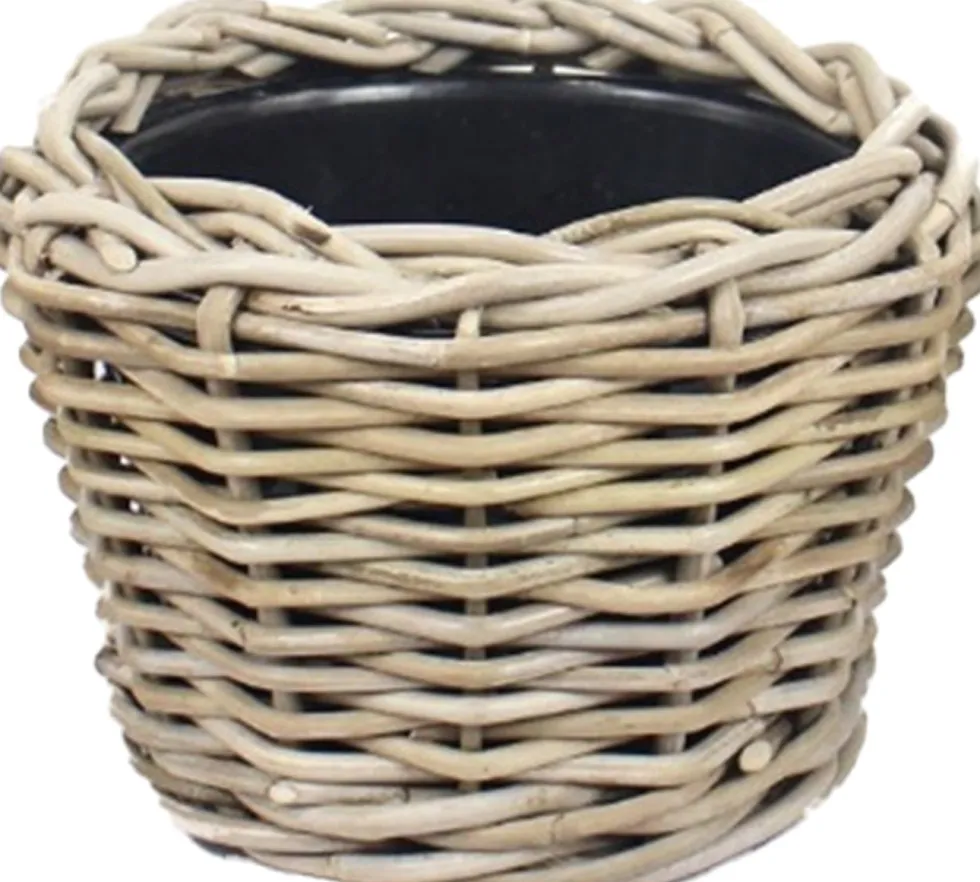 Van der Leeden bloempot grijs D 24 H 18 cm