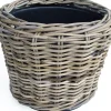 Van der Leeden drypot terrasmand grijs D 36 H 28 cm