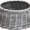 Van der Leeden kerstboommand rotan wit D50 H20 cm