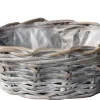 Van der Leeden mand rotan D 35 H 15 cm whitewash