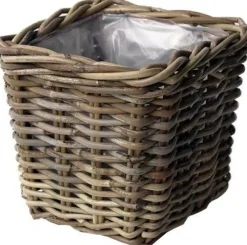 Van der Leeden plantenbak grijs 33 x 33 x 30 cm