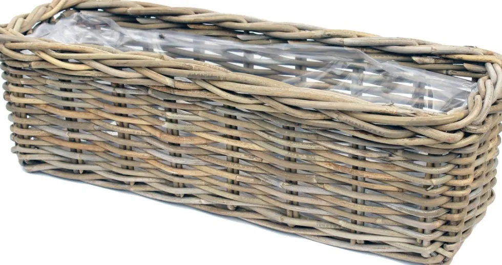 Van der Leeden plantenbak grijs 60 x 23 x 20 cm