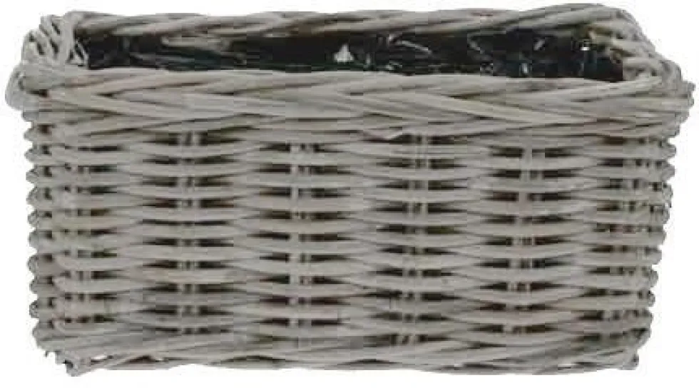 Van der Leeden plantenbak grijs 30 x 15 x 15 cm