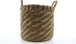 Van der Leeden plantenmand Abaca naturel D 45 H 43 cm