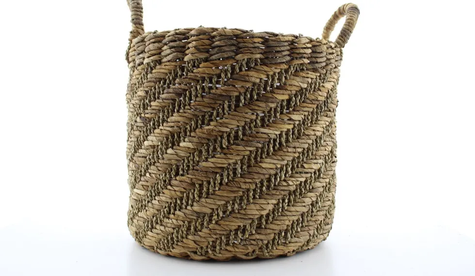 Van der Leeden plantenmand Abaca naturel D 45 H 43 cm