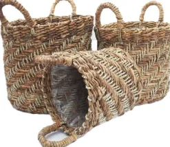 Van der Leeden plantenmand Abaca naturel D 30 H 30 cm