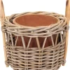 Van der leeden plantenmand grijs D 30 H 23 cm