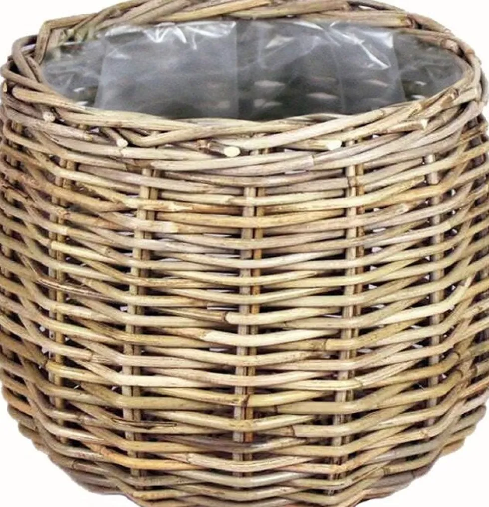 Van der Leeden plantenmand naturel / grijs D 58 H 43 cm