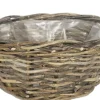 Van der Leeden plantenmand rotan grijs D 26 H 12 cm