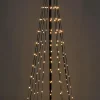 Vlaggenmast kerstboom zwart met 550 lampjes classic warm D 100 H 300 cm