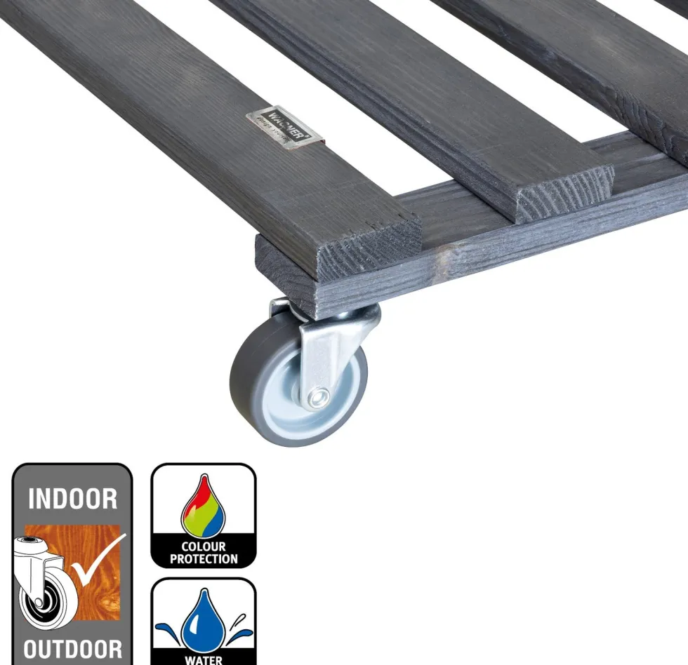 Wagner System plantentrolley antraciet 38 x 38 x 9,5 cm