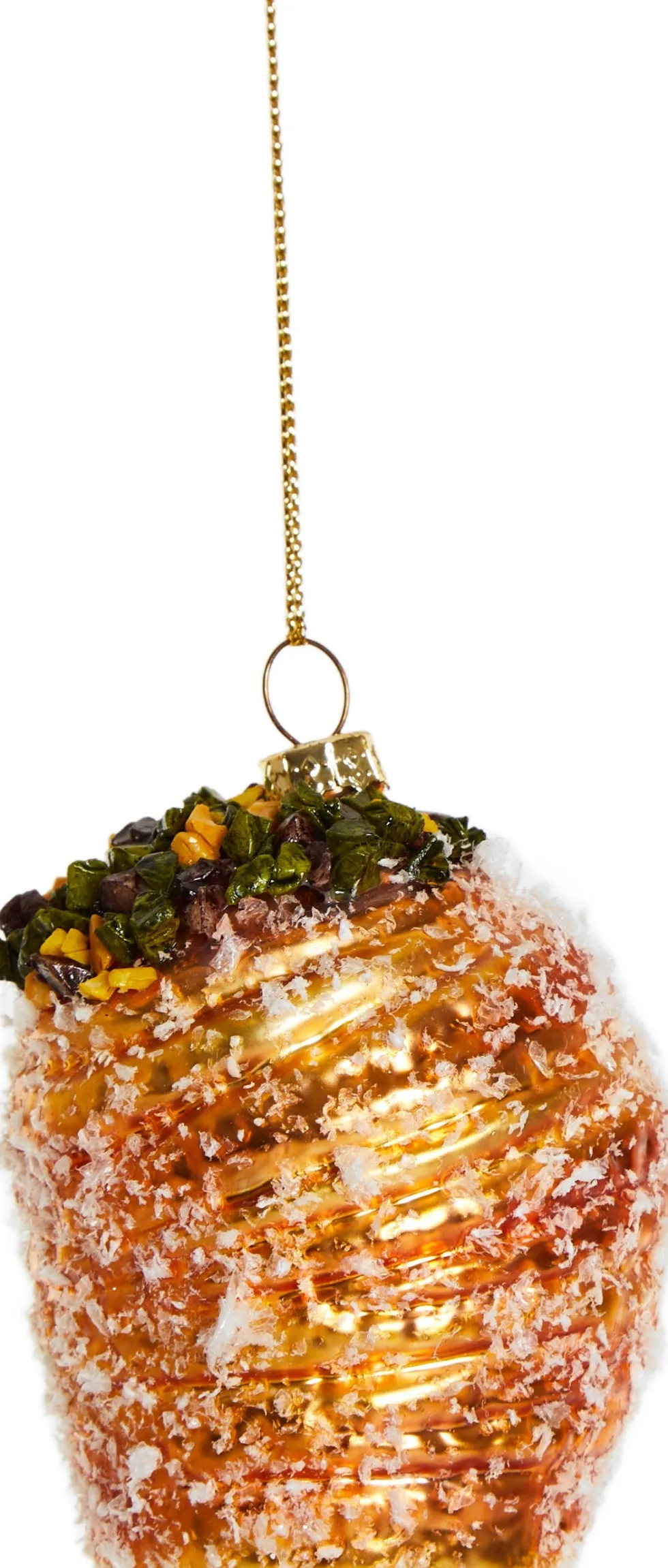 Yup in de Boom kerst ornament cruffin bruin 8 x 5 x 7 cm