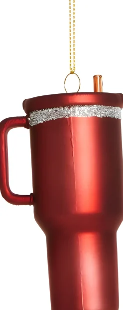 Yup in de Boom kerst ornament cup rood D 4 H 11 cm