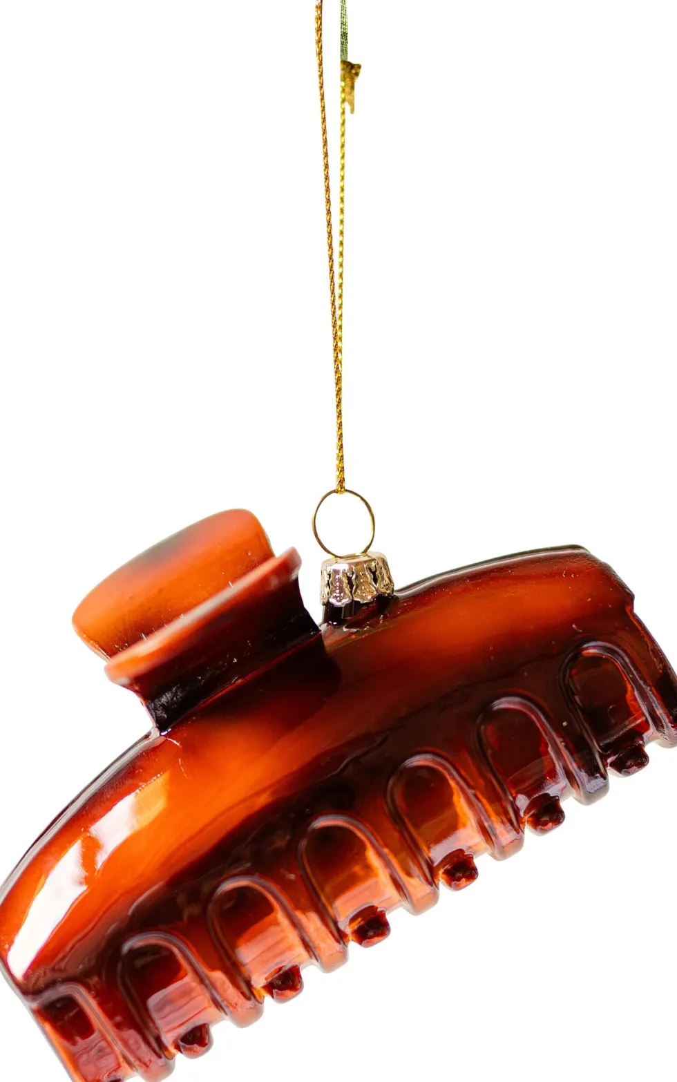 Yup in de Boom kerst ornament haarclip bruin 10 x 5,6 x 3 cm