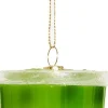 Yup in de Boom kerst ornament matcha latte groen / wit D 6 H 8 cm