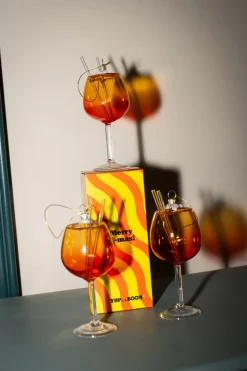 Yup in de Boom kerst ornament spritz oranje 6,5 x 6,5 x 14,5 cm