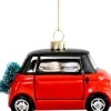 Yup in de Boom kerst ornament stadsauto oranje / zwart 5 x 10 x 7 cm
