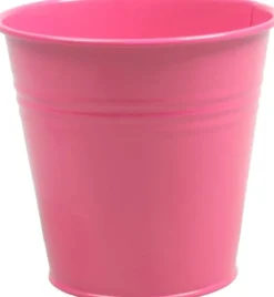 Zinc Collection bloempot Ella roze 16 x 14 x 16 cm