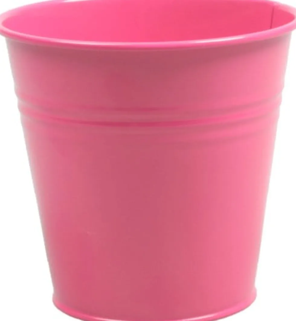 Zinc Collection bloempot Ella roze 16 x 14 x 16 cm