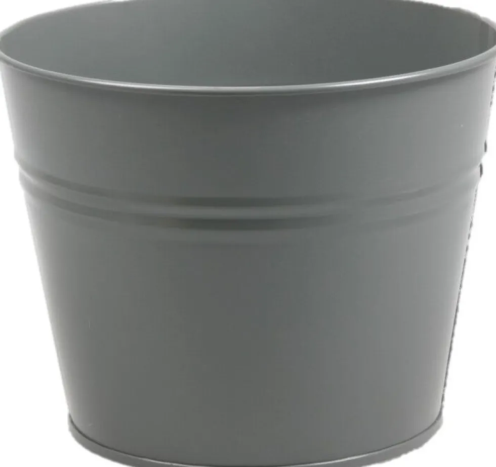 Zinc Collection bloempot Sanvi grijs 23 x 23 x 18 cm