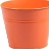 Zinc Collection bloempot Sanvi oranje D 23 H 18 cm