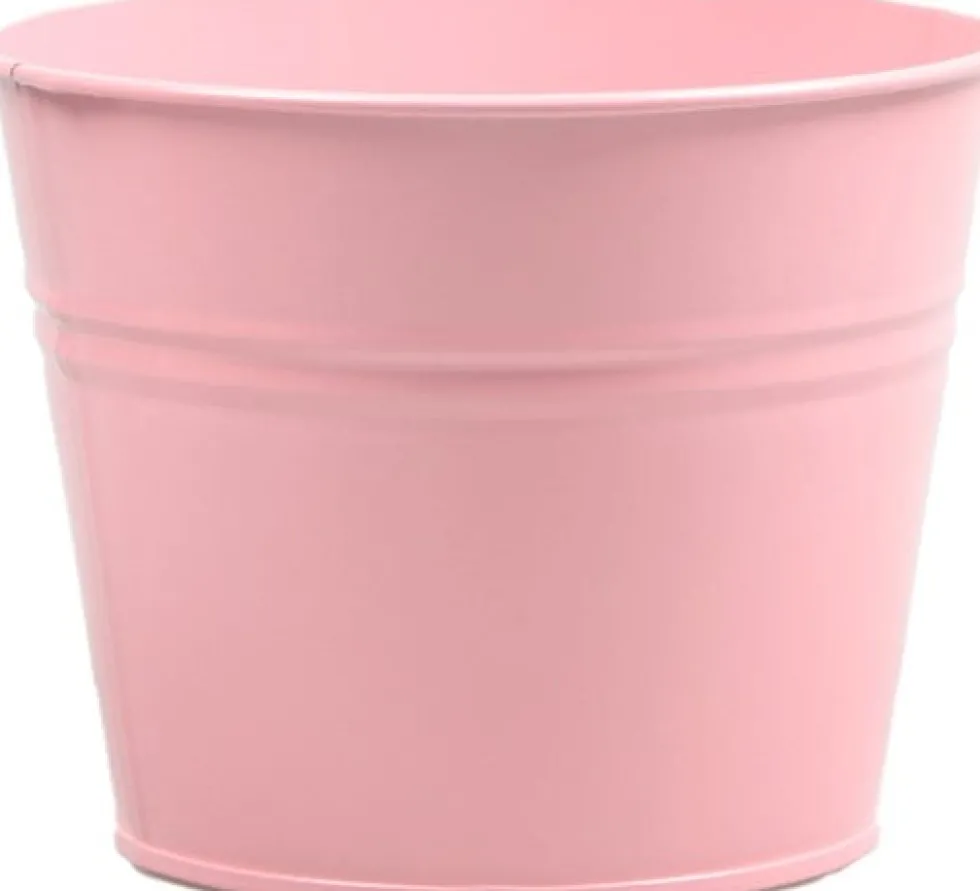 Zinc Collection bloempot Sanvi lichtroze D 23 H 18 cm