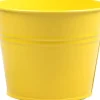 Zinc Collection bloempot Sanvi geel D 23 H 18 cm