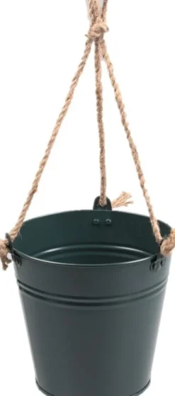 Zinc Collection hangpot Kelvin groen 24 x 24 x 22 cm