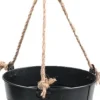 Zinc Collection hangpot Kelvin zwart 24 x 24 x 22 cm