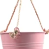 Zinc Collection hangpot Sanvi roze D 23 H 18 cm