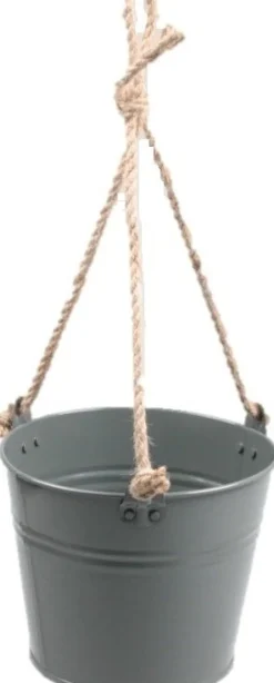 Zinc Collection hangpot Sanvi grijs 23 x 23 x 18 cm