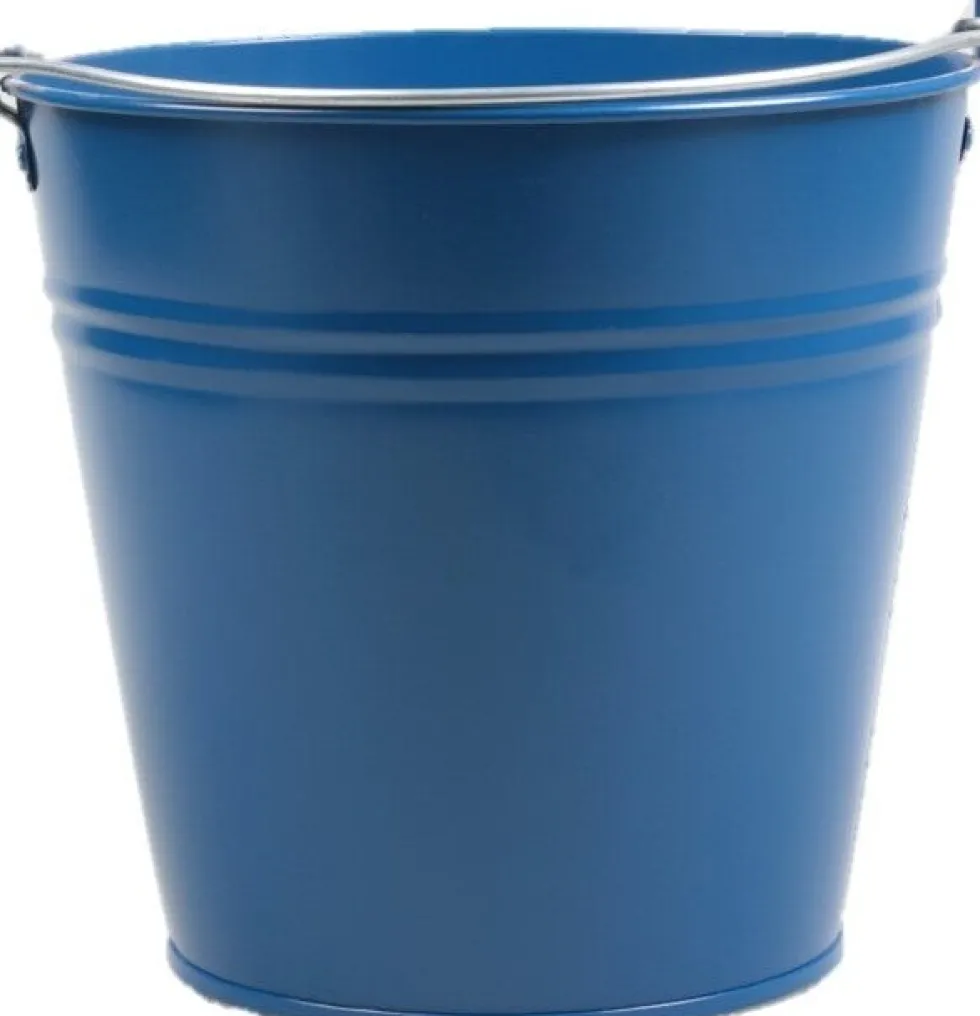 Zinc Collection plantenemmer Janne blauw 24,5 x 24,5 x 23 cm