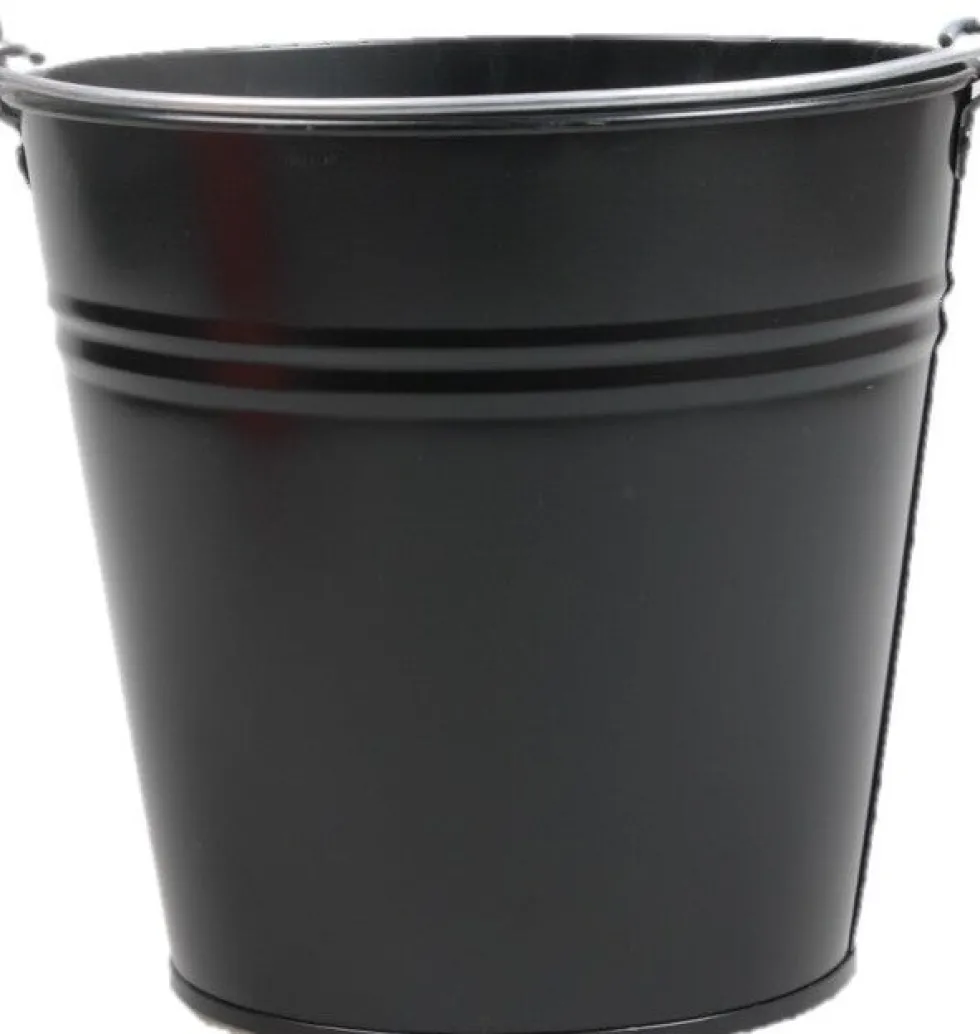 Zinc Collection plantenemmer Janne zwart 24,5 x 24,5 x 23 cm