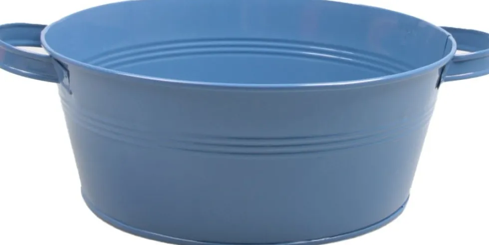 Zinc Collection plantenteil Yuna blauw 28,5 x 10,5 x 36,5 cm