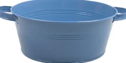 Zinc Collection plantenteil Yuna blauw 22 x 9,5 x 27 cm